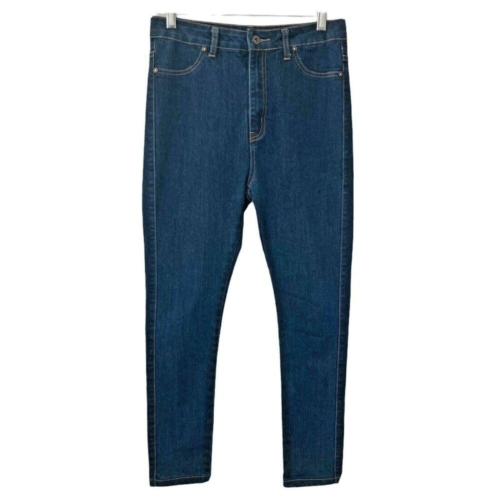 Denim Hug Jeans Womens 11 Juniors Blue Dark Wash Stretch High Rise Jegging